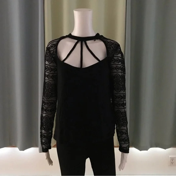 Sexy lace raglan sleeve tshirt - Picture 1 of 5